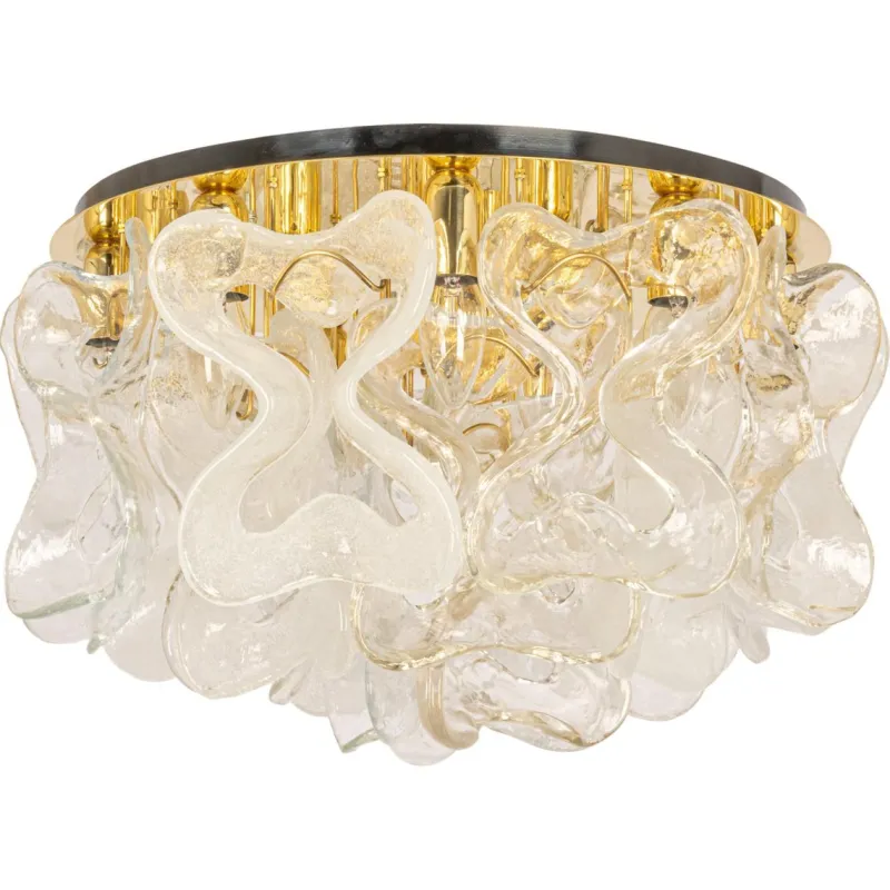 Pamono Large Catena Ceiling Light in Murano Glass from Kalmar, Austria, 1960s> Ceiling Lights