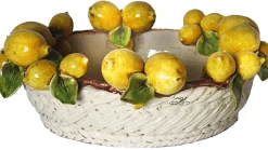 Sale Pamono Large Centerpiece with Lemons in Ceramic by Ceramiche Ceccarelli