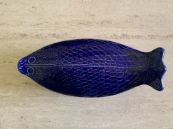 Pamono Large Ceramic Blue Fish from Environmental Ceramics, Inc., San Francisco, 1966><noscript><img width=