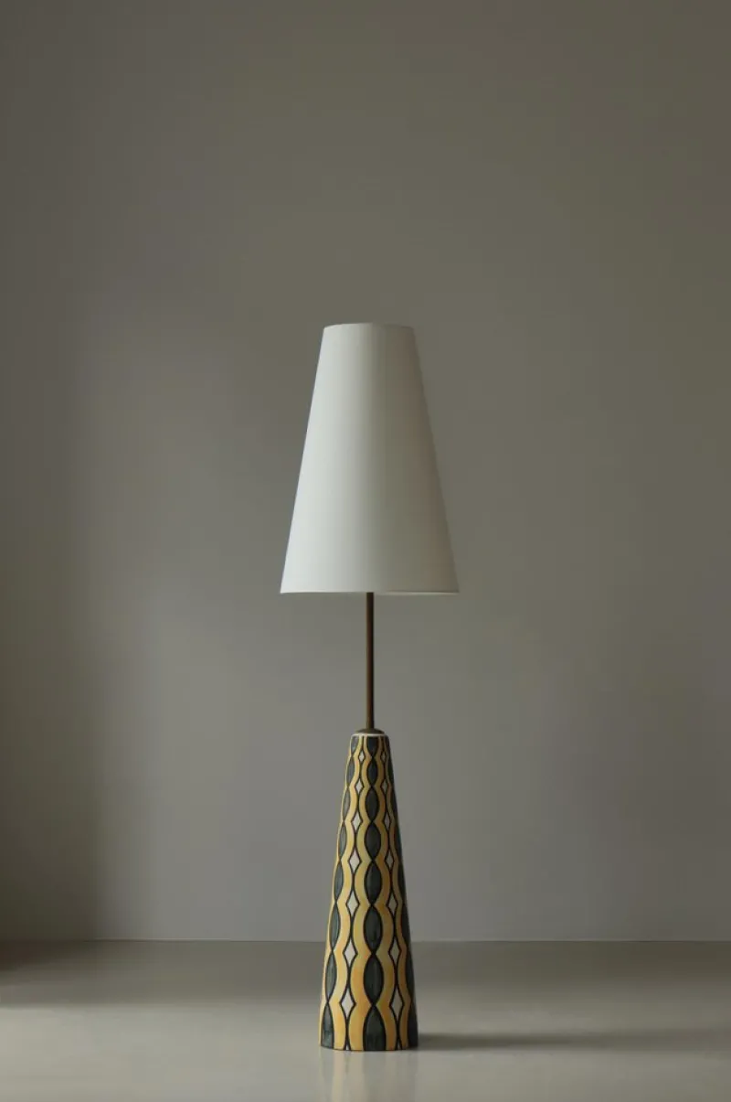 Pamono Large Ceramic Floor Lamp by Rigmor Nielsen, 1960s> Table Lamps