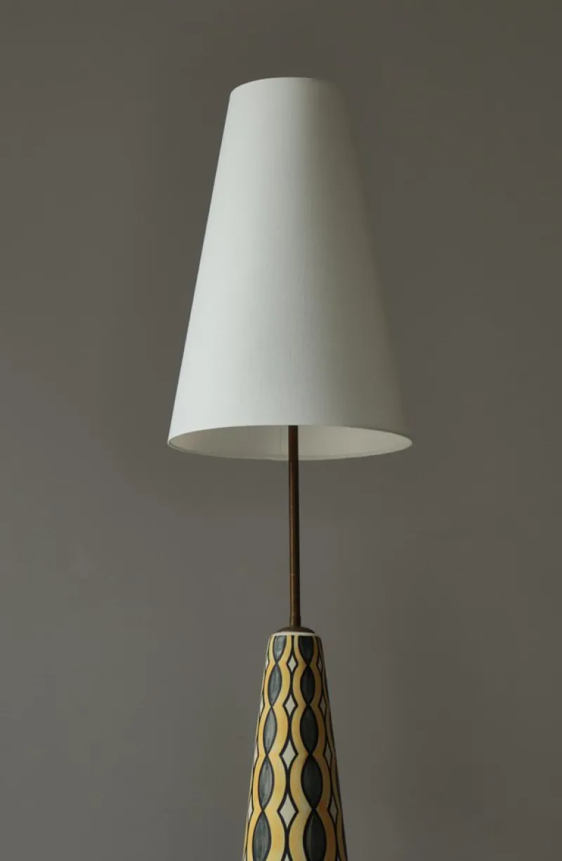 Pamono Large Ceramic Floor Lamp by Rigmor Nielsen, 1960s> Table Lamps
