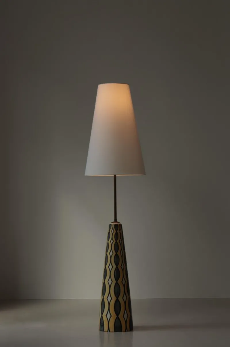 Pamono Large Ceramic Floor Lamp by Rigmor Nielsen, 1960s> Table Lamps