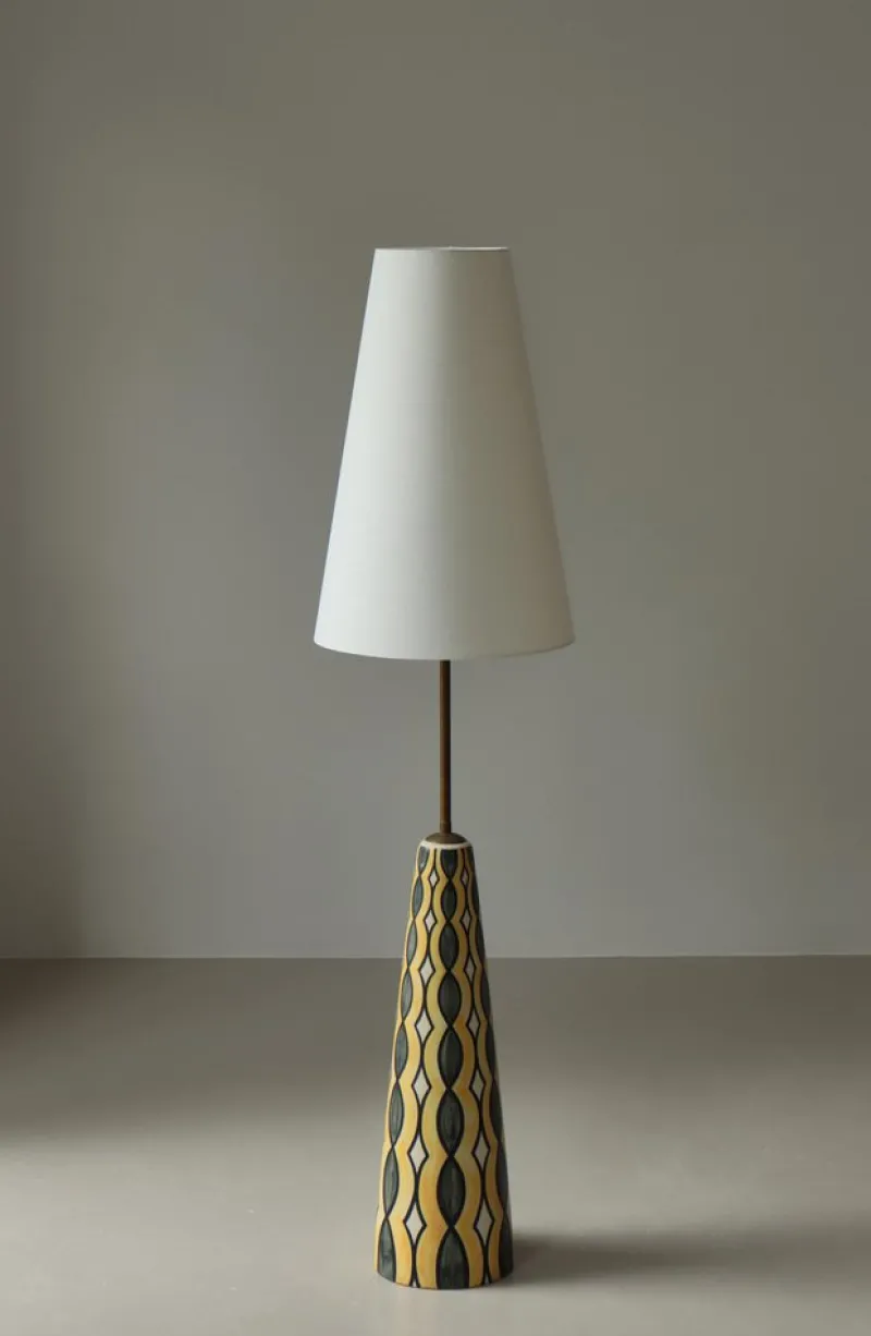 Pamono Large Ceramic Floor Lamp by Rigmor Nielsen, 1960s> Table Lamps