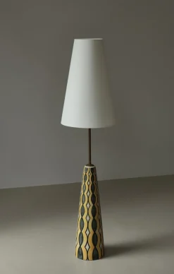 Pamono Large Ceramic Floor Lamp by Rigmor Nielsen, 1960s><noscript><img width=
