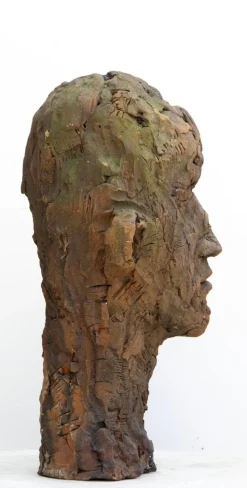 Pamono Large Ceramic Head Sculpture, 2010s><noscript><img width=