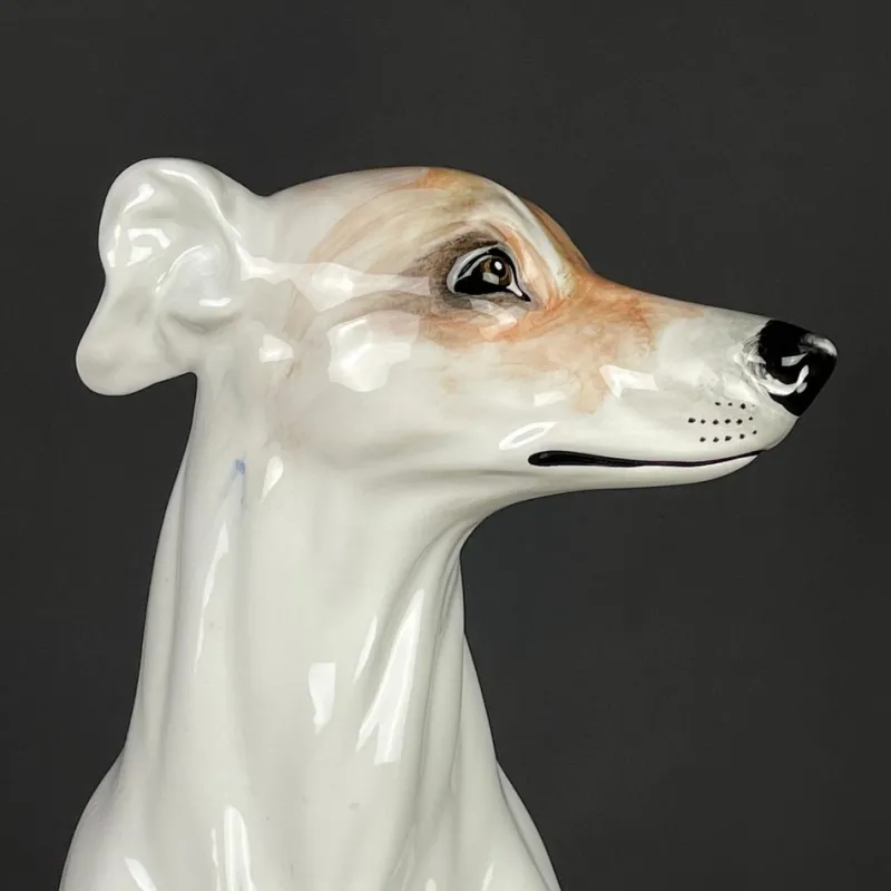 Pamono Large Ceramic Sculpture of Dog from Bassano, 1980s> Mid-Century|Sculpture