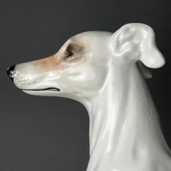 Pamono Large Ceramic Sculpture of Dog from Bassano, 1980s><noscript><img width=