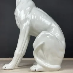 Pamono Large Ceramic Sculpture of Dog from Bassano, 1980s><noscript><img width=
