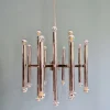 Outlet Pamono Large Chrome-Plated Metal 24-Light Chandelier attributed to Gaetano Sciolari for Boulanger, Belgium, 1970s