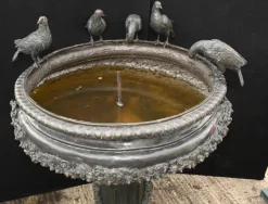 Pamono Large Classical Italian Bronze Bird Fountain Statue><noscript><img width=