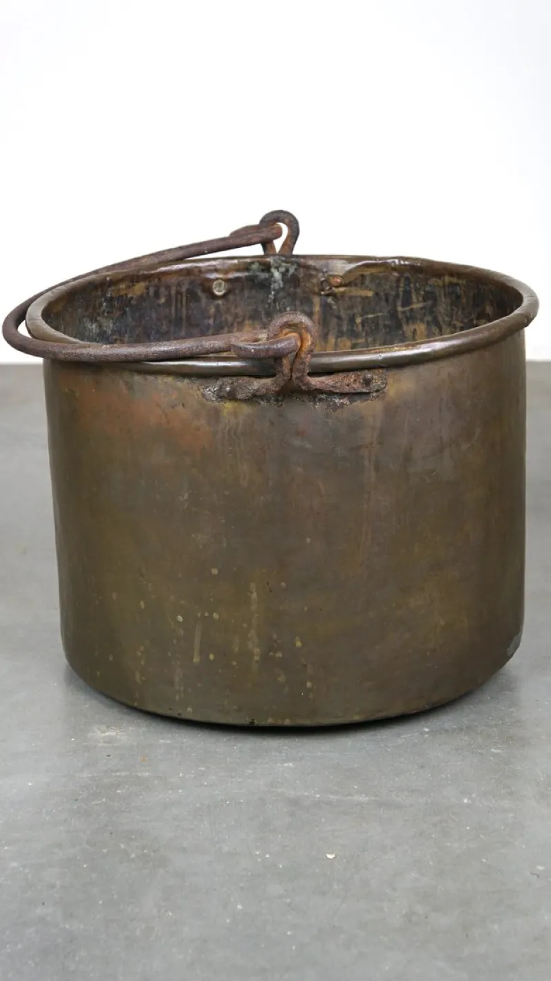 Pamono Large Copper Fireplace with Handle> Fireplaces And Mantels