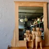 Outlet Pamono Large Country Mirror with Wooden Frame