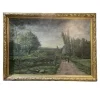 Pamono Large Countryside Landscape, 19th Century, Painting on Canvas, Framed> Classical