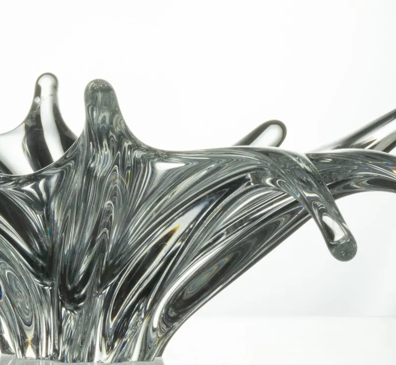 Pamono Large Crystal Centerpiece Bowl by Baccarat, 1920s> Bowls