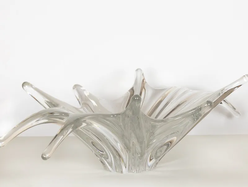 Pamono Large Crystal Centerpiece Bowl by Baccarat, 1920s> Bowls