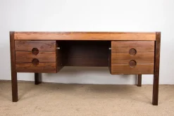 New Pamono Large Danish Executive Desk in Rosewood by Christian Linneberg, 1960