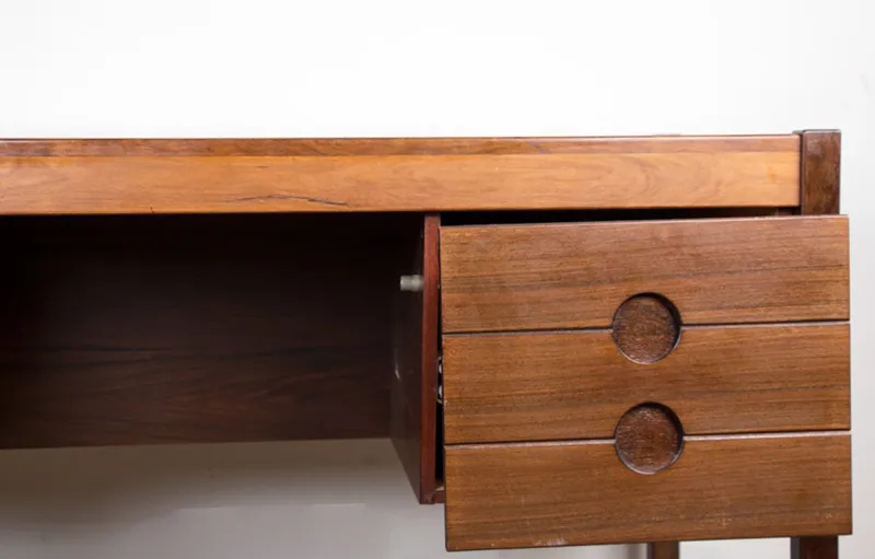 New Pamono Large Danish Executive Desk in Rosewood by Christian Linneberg, 1960