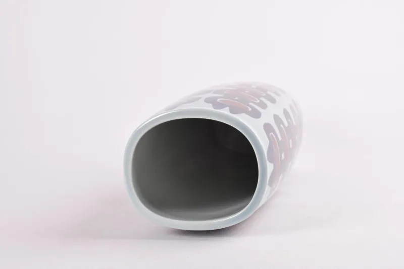 Pamono Large Danish Modern Tenera Vase with Hand-Painted Decor by Inge-Lise Koefoed for Royal Copenhagen, 1990s> Vases