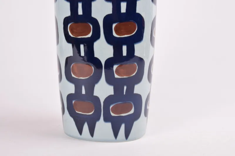 Pamono Large Danish Modern Tenera Vase with Hand-Painted Decor by Inge-Lise Koefoed for Royal Copenhagen, 1990s> Vases