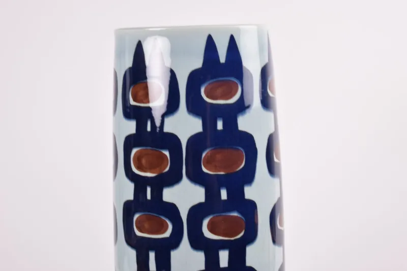 Pamono Large Danish Modern Tenera Vase with Hand-Painted Decor by Inge-Lise Koefoed for Royal Copenhagen, 1990s> Vases