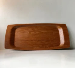 Pamono Large Danish Teak Serving Tray from Langva, 1960s> Trays