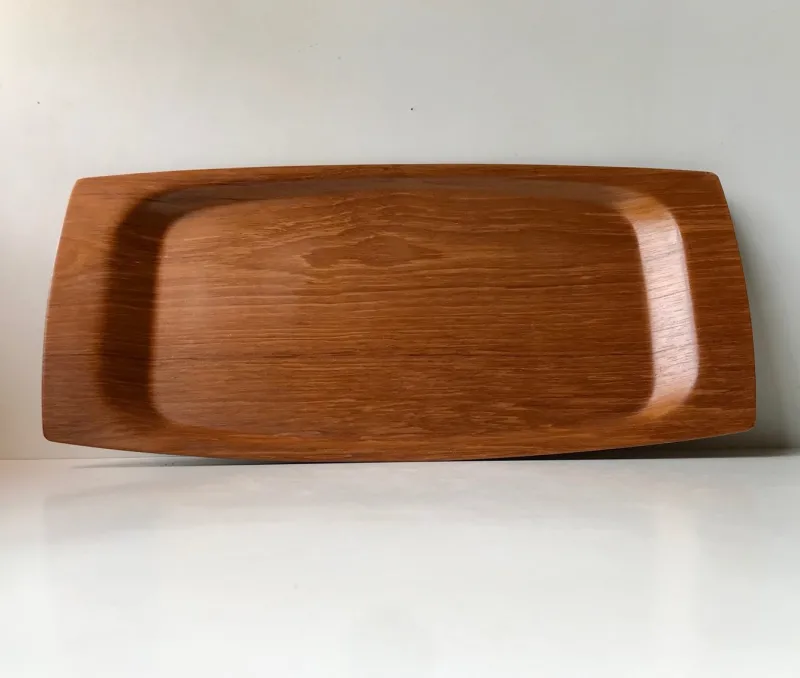 Pamono Large Danish Teak Serving Tray from Langva, 1960s> Trays