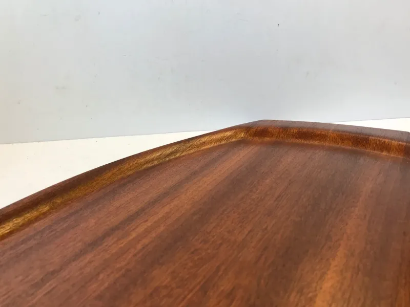 Pamono Large Danish Teak Veneer Serving Tray from Silva, 1960s> Trays