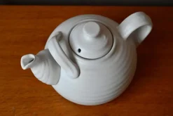 Online Pamono Large Danish White Ceramic Teapot in Scandinavian Bohemian Style