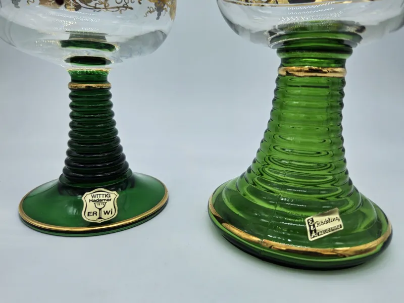 Best Pamono Large Decorated and Colored Glass Glasses, Germany, 1960s, Set of 10