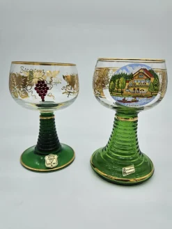 Best Pamono Large Decorated and Colored Glass Glasses, Germany, 1960s, Set of 10