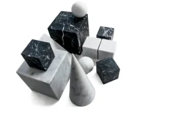 Pamono Large Decorative Paperweight Cube in Black Marquina Marble><noscript><img width=