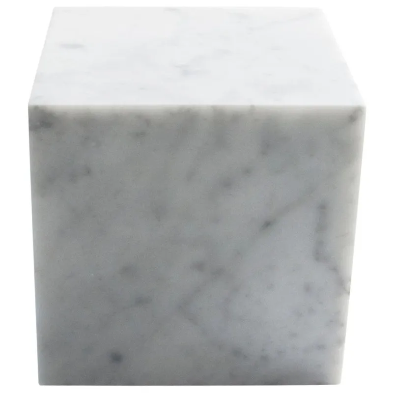 Online Pamono Large Decorative Paperweight Cube in White Carrara Marble