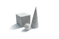 Online Pamono Large Decorative Paperweight Cube in White Carrara Marble