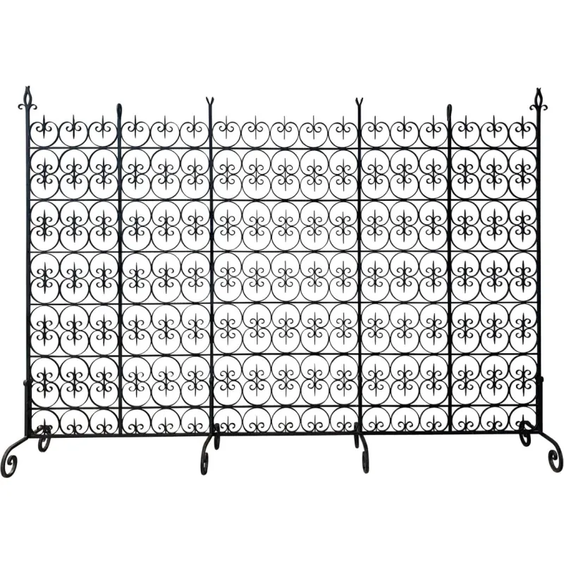 Pamono Large Decorative Wrought Iron Filigree Screen or Room Divider> Room Dividers & Screens