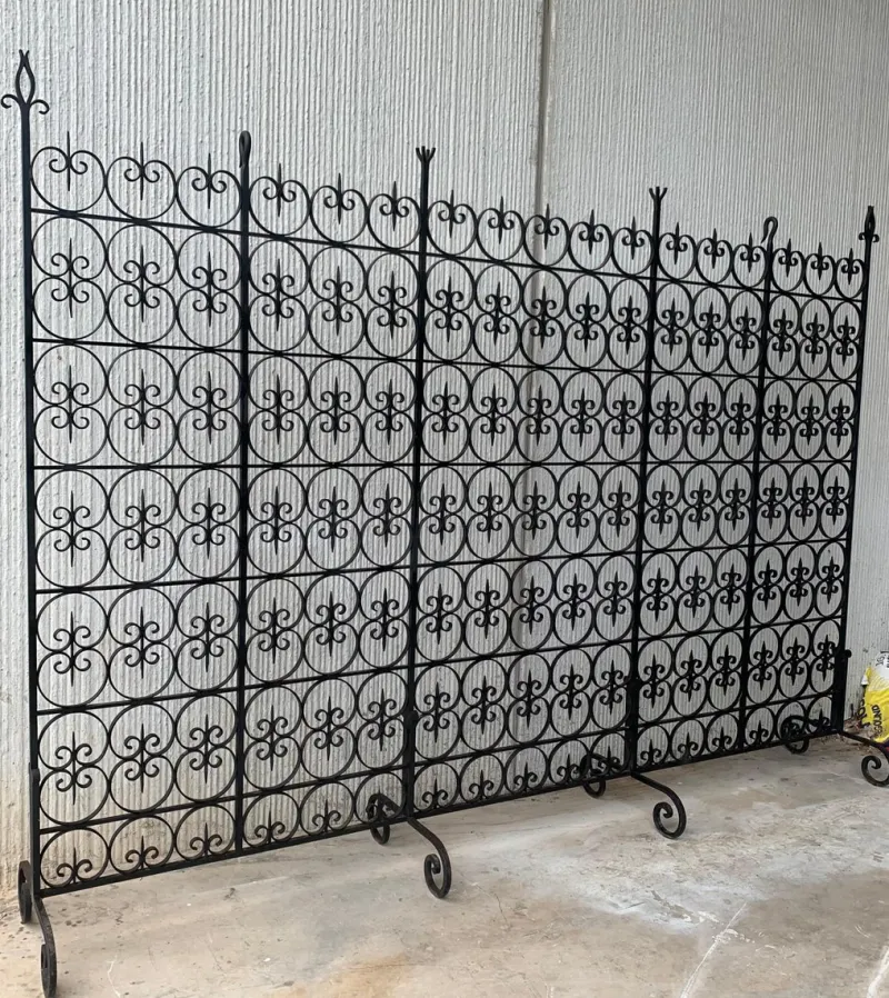 Pamono Large Decorative Wrought Iron Filigree Screen or Room Divider> Room Dividers & Screens