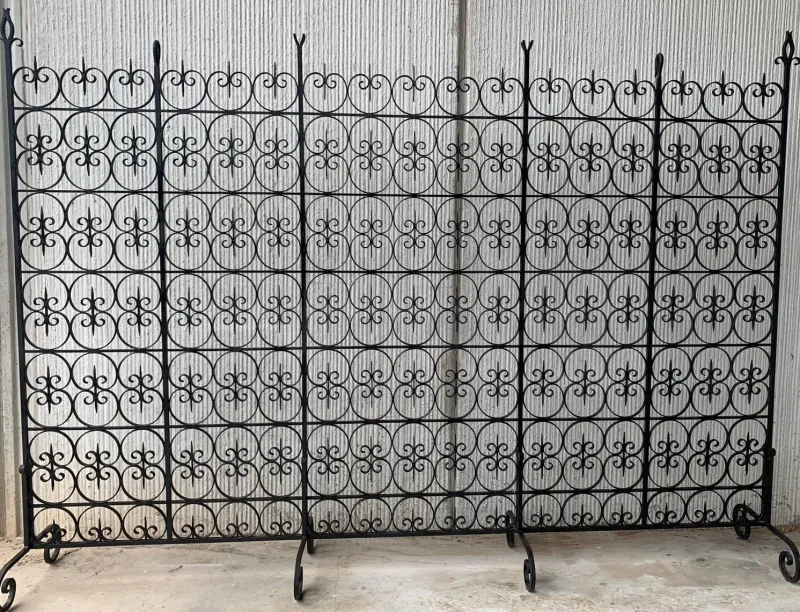 Pamono Large Decorative Wrought Iron Filigree Screen or Room Divider> Room Dividers & Screens