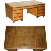 Pamono Large Double Sided Military Campaign Twin Pedestal Desk> Desks