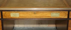 Pamono Large Double Sided Military Campaign Twin Pedestal Desk><noscript><img width=