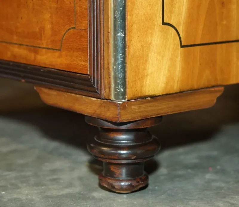 Pamono Large Double Sided Military Campaign Twin Pedestal Desk> Desks