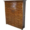 Pamono Large Dutch Oak Apothecary Cabinet with Enamel Shields, 1900s> Cabinets & Wardrobes