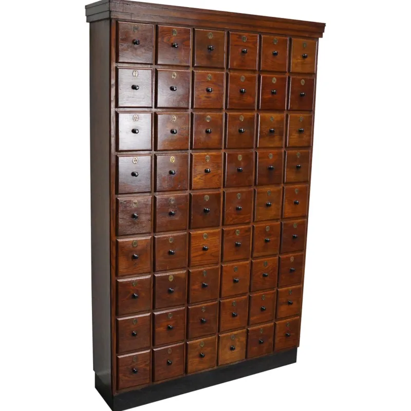 Pamono Large Dutch Oak Apothecary Cabinet, 1920s> Cabinets & Wardrobes