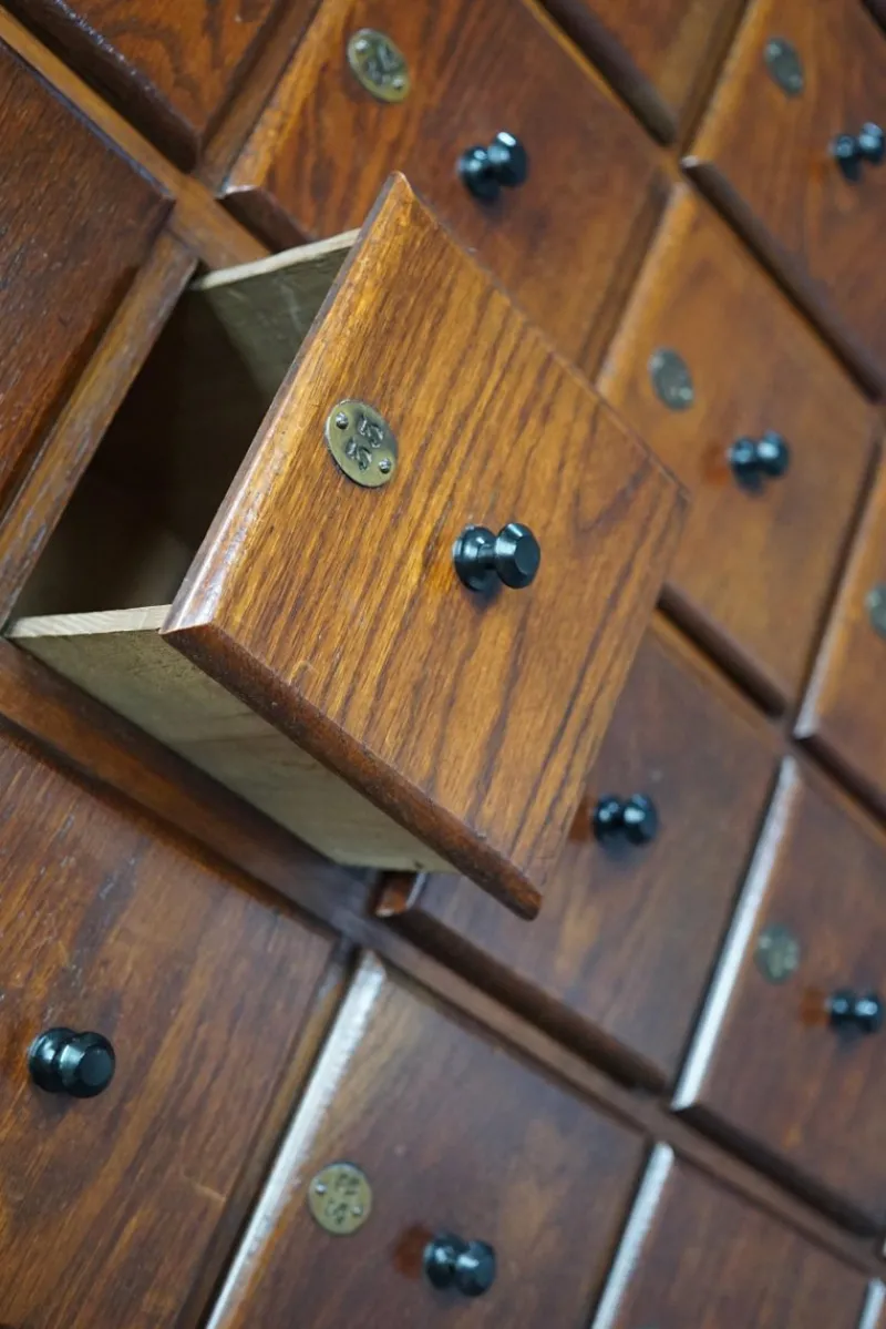 Pamono Large Dutch Oak Apothecary Cabinet, 1920s> Cabinets & Wardrobes