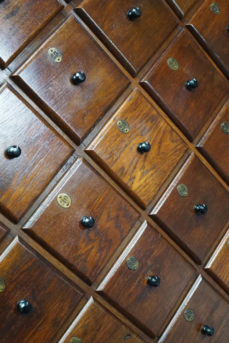 Pamono Large Dutch Oak Apothecary Cabinet, 1920s> Cabinets & Wardrobes
