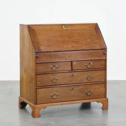 Discount Pamono Large Early 19th Century English Oak Secretary with a Stepped Interior and Working Locks