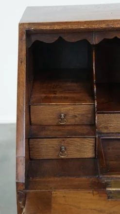 Discount Pamono Large Early 19th Century English Oak Secretary with a Stepped Interior and Working Locks