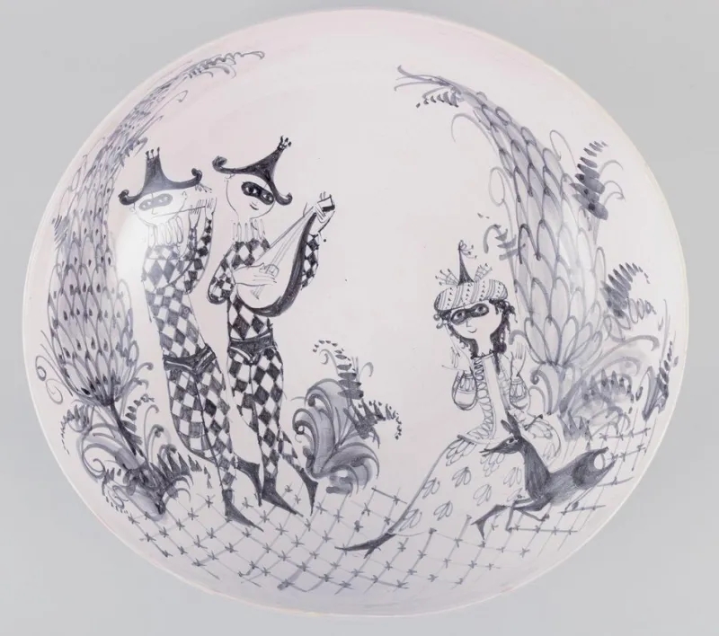 Pamono Large Earthenware Bowl from Bjørn Wiinblad, 1950> Bowls