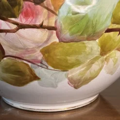 Pamono Large Earthenware Ceramic Roses Floral Planter, 1900s><noscript><img width=