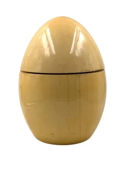 Discount Pamono Large Egg-Shaped Parchment Box by Tommaso Barbi, 1970s