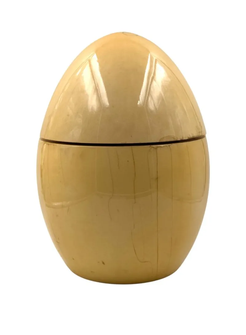 Discount Pamono Large Egg-Shaped Parchment Box by Tommaso Barbi, 1970s