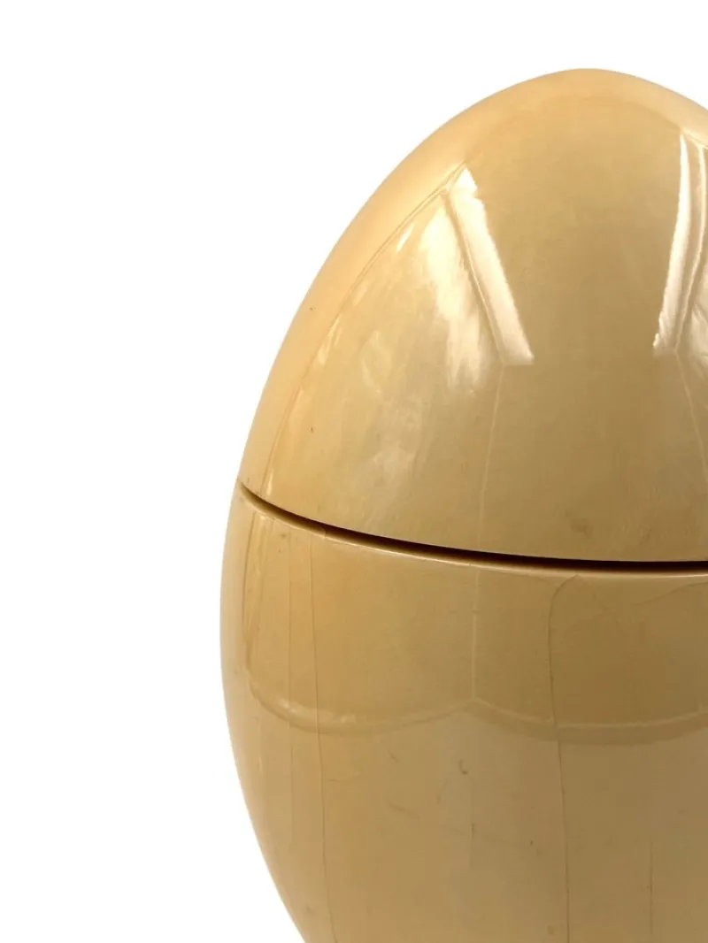 Discount Pamono Large Egg-Shaped Parchment Box by Tommaso Barbi, 1970s